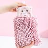 Wall-Mounted Wipe Hand Towel Super Absorbent Fast Drying Chenille Cleaning Cloth Kitchen Bathroom Supplies