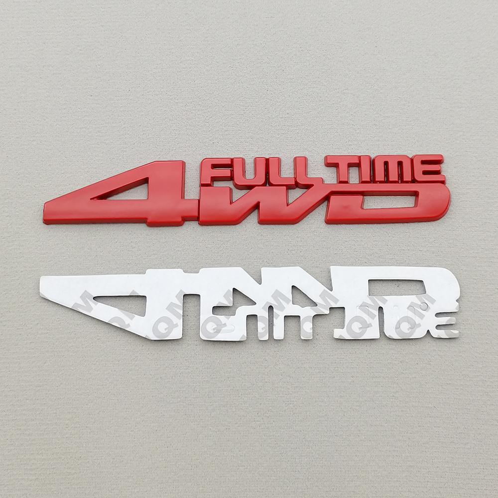 3D Car Sticker 4WD Full Time Logo Emblem Truck Fender Auto Badge Decal Accessories For Toyota Prado Honda Jeep  Ford Mitsubishi