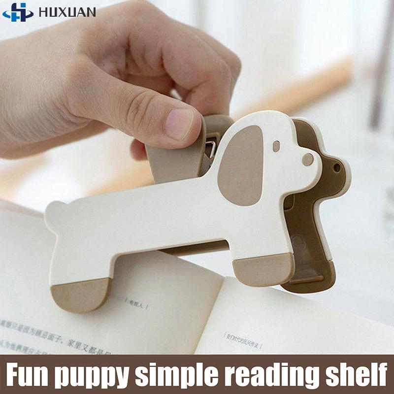 Creative Puppy Shape Design Practical Bookstore Note Clip Plastic Book Clip Simple Reading Auxiliary Fixed Book Clip Bookmark