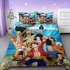 3pcs One Piece Duvet Cover Set Luffy Sauron Anime Bedding Set Quilt Cover with 2 Pillocase Bedroom Decor Teens Best Gifts