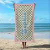 Custom Name Beach Towels Microfiber Towel Anti-Sand Quick-Drying Bath Towel Personalized For Birthday Gifts Holiday Travel Swim