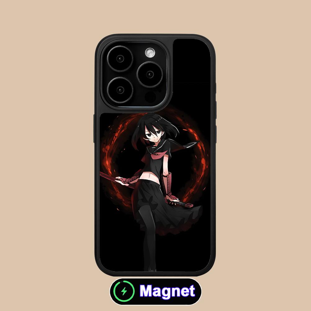 Akame Kurome Matte Surface Magsafe Mobile Phone Case for iPhone 17 16 15 14 13 12 11 Air Pro Max Plus Colorful Cover