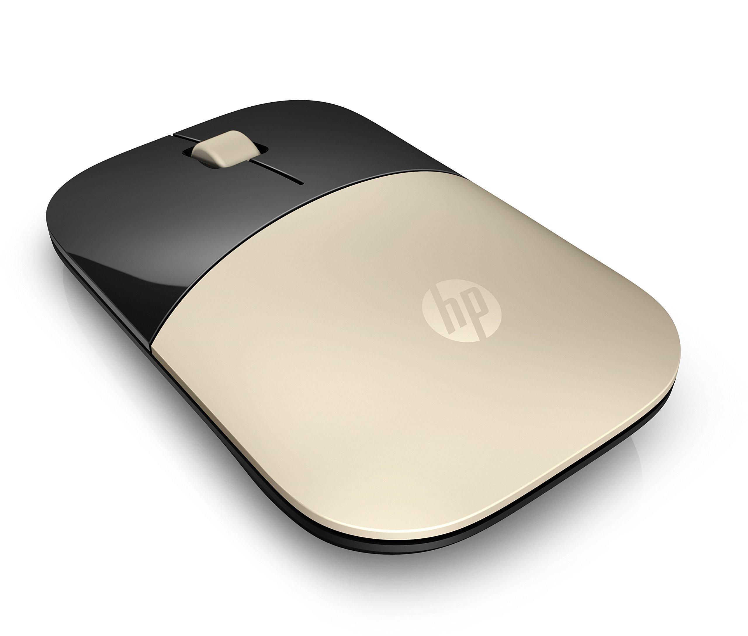 

HP Wireless Mouse with Up to Battery Compatible with and MacBook Z3700, Thin, Compact, BlueLED, Gold, 16-Month Life, Mac, Windows, PC, золотий