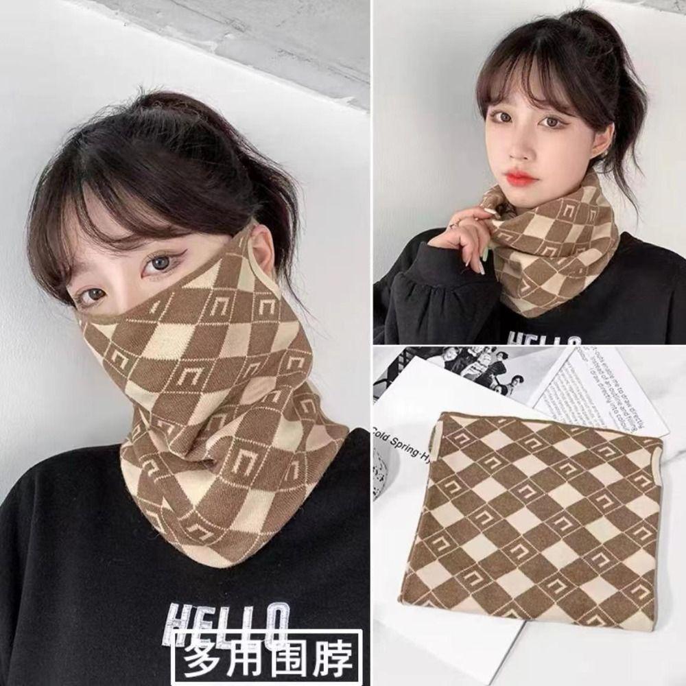 

Neck Cover Hanging Ear Mask Thermal Winter Scarf Simple Cycling Face Mask Running K