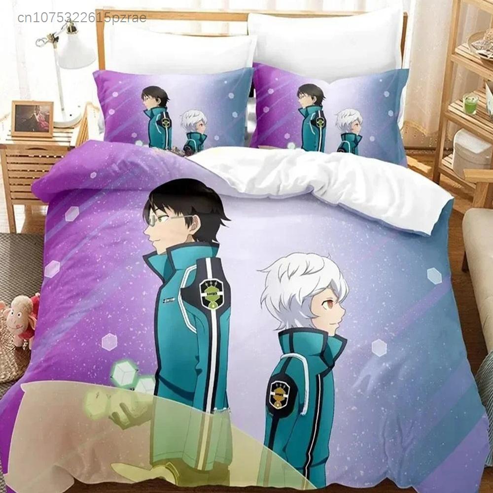 3D Print Anime World Trigger Bedding Set 3D Printed Suitable For Bedroom Duvet Cover Set With Pillowcases Kids Home Textile