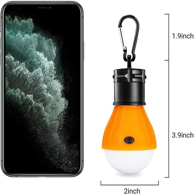 1/4Pcs Emergency Waterproof Adventure Hanging Light Portable LED Camping Lantern Tent Lamp Light Bulb AAA Batteries Powered