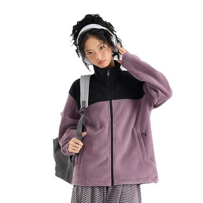 Φθινοπωρινό και Χειμερινό Ζεστό Φλις Μπουφάν με Θέρμανση Γραφενίου και Σχέδιο με Ραφές, Μπουφάν με Όρθιο Γιακά για Γυναίκες, Αδιάβροχο και Ζεστό για Καθημερινή Χρήση