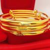 Xiaohongshu Sand Gold 5201314 Luxury Push-Pull Bangle for Women