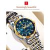 POEDAGAR Damen Edelstahl Dail Elegante Wasserdichte Leuchtende Quarz Datum Armbanduhren, Modische Damenuhr