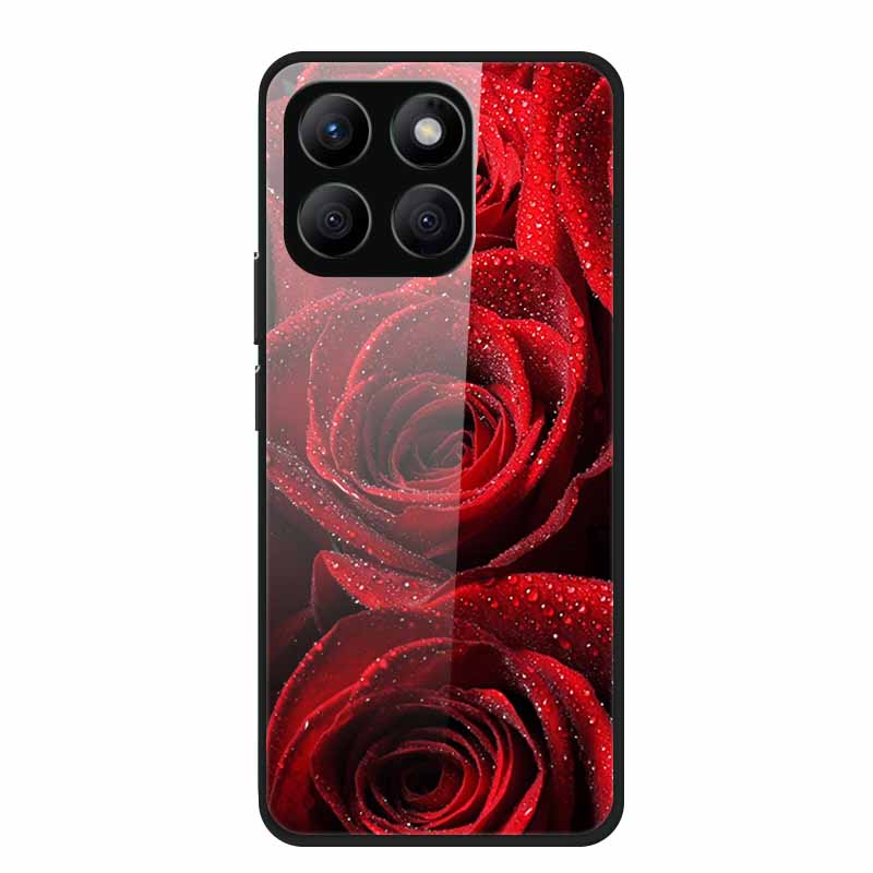 Glass Hard Back Cover For Honor X8C X8B X8 4G 5G Honor 400 Smart Phone Case Soft TPU Bumper Tempered Glass Case Coque Funda Capa