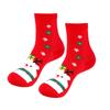 Cute Cartoon Mid-calf Cotton Socks With Christmas Elk Snowman And Sock Patterns