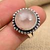 Rose Quartz Gemstone Handmade 925 Solid Sterling Silver Jewelry Exquisite Ring For Women
