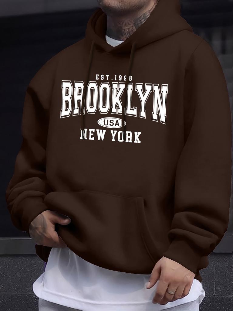 Printed Drawstring Sweatshirt Hooded Pullover Sweatshirt
