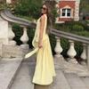 Mode Patchwork Schlitz Trägerloses Kleid Damen Elegant Ärmellos Rückenfrei Langes Kleid 2025 Sommer Neu Damen Abendparty Roben