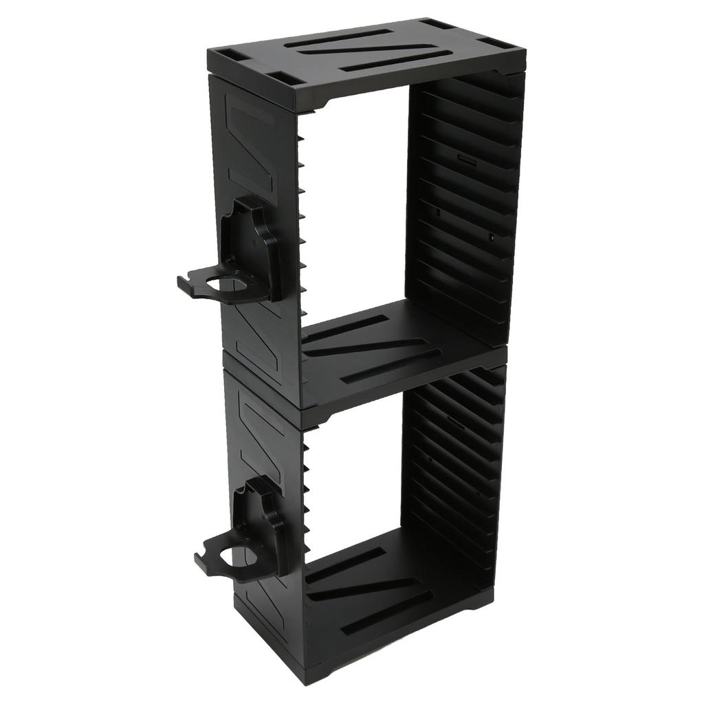 Game Storage Tower Up to 24 Games 4 Controllers 2 Headset Multifunctional Dual Layer Video Game Controller Storage Stand