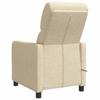 Massage Recliner Chair Cream Polyester