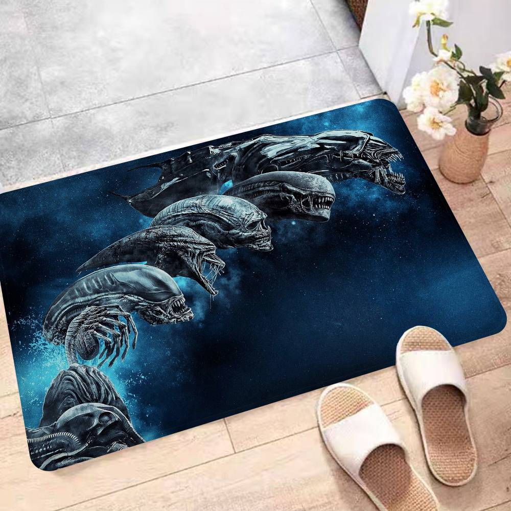 Klassische Sci-Fi Alien Fußmatte Retro Multiple Choice Wohnzimmer Küche Teppich Rutschfest Moderne Heimdekoration