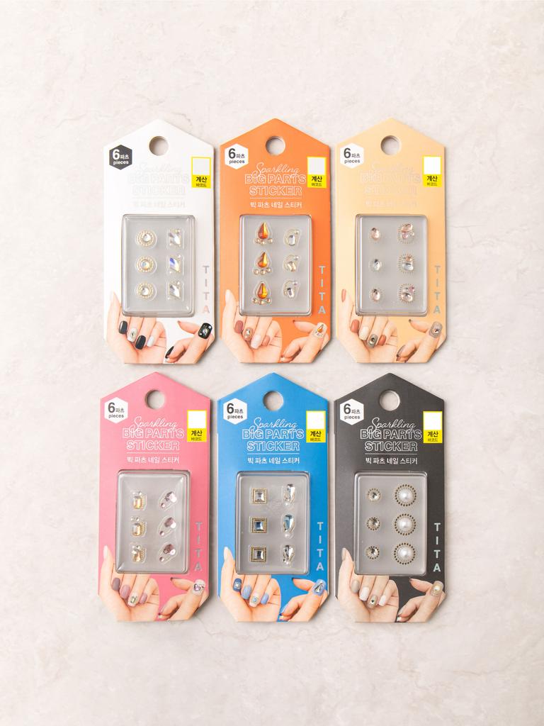 Large Charm Nail Art Sticker Set (6 Packs)
