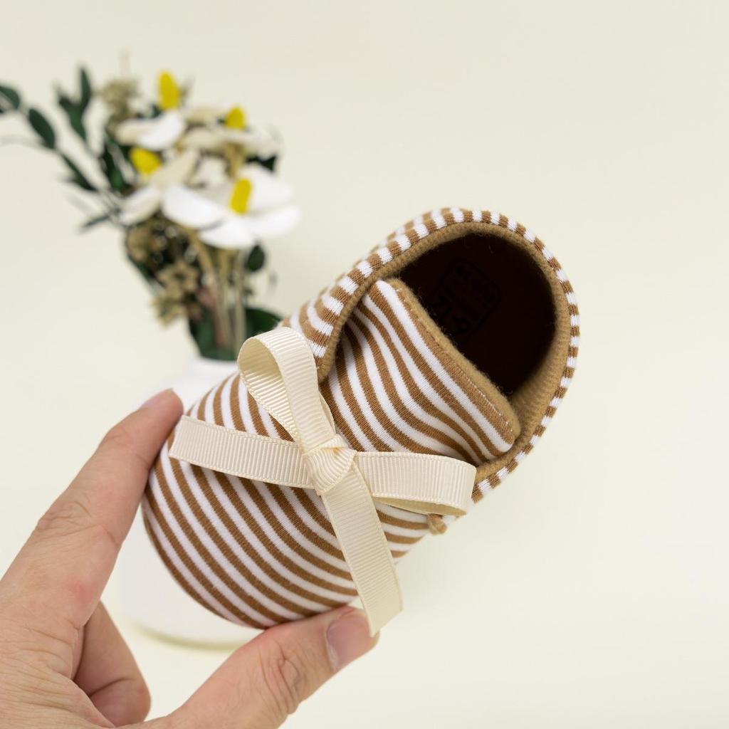 New Striped Moccasins: Non-Slip Casual Shoes for 0-1 Year Olds