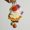 Lovely Cartoon Hairball Key Chain Weaved Knitted Key Rings Funny Car Key Chains  Gifts