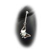 Les Trésors De Lily [F6056] - Silberohrringe 'Opal Goddess' Silber Weiß Schmetterling (rhodiniert) - 10x30 mm