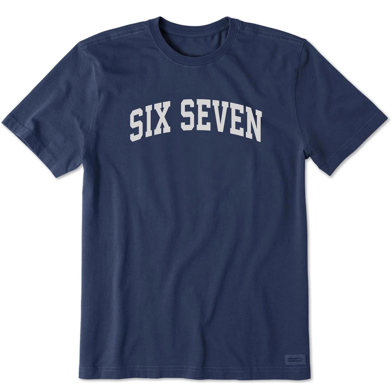 Life is Good. Men s Six Seven Arch Short Sleeve Crusher Tee, Darkest Blue S