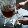 Carafe d'eau grande capacité Verre transparent Pichet pour thé glacé Pichet à jus robuste Thé à bulles chaud