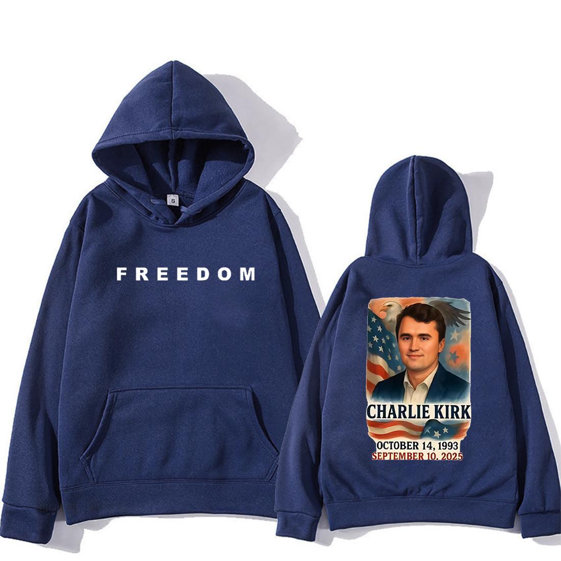 

Stand with Charlie Kirk Freedom new Hoodies Men s Women s Casual tracksuit Autumn Winter Long Sleeve vintage hip hop streetwear 3XL