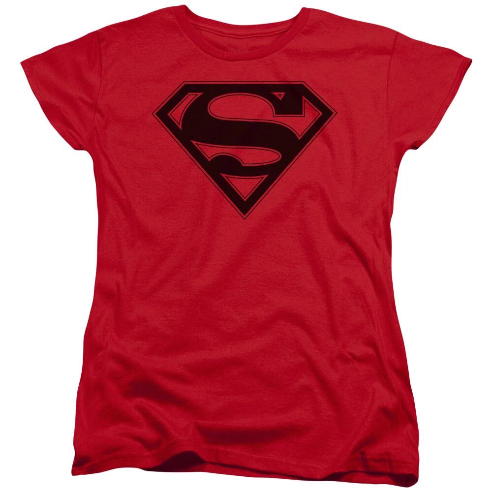 Superman  Red & Black Shield  Women s T-Shirt S