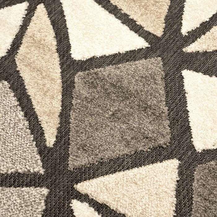 OUTSIDE-IN - Cubism Patterned Rug for Indoor and Outdoor Garden and Terrace 120 X 170 Cm Grey/Brown