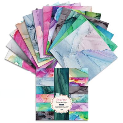 24 fogli di carta colorata per artigianato, fustelle, sfondo artistico, origami, scrapbooking, creazione di biglietti