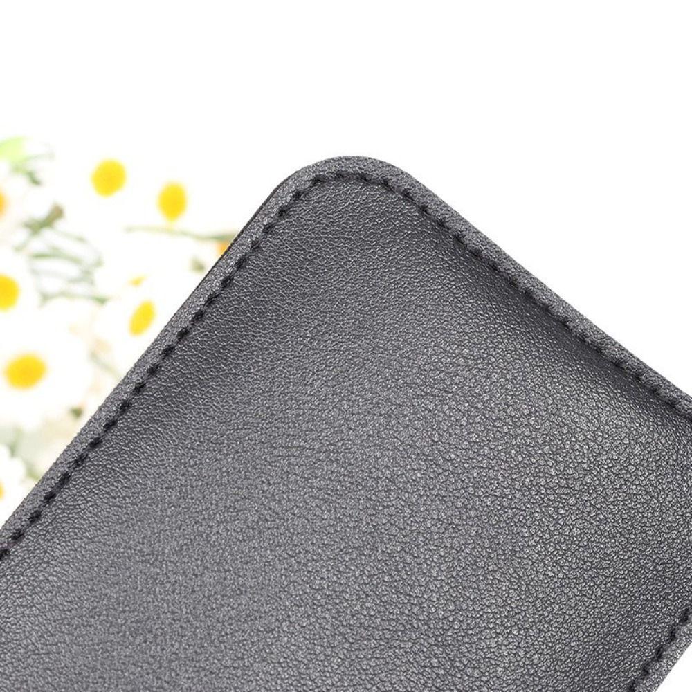 Laminated Concealed Pull-out Business Card Case 5 Card Pockets PU Leather Slim ID Card Holder Men Women Mini Wallets