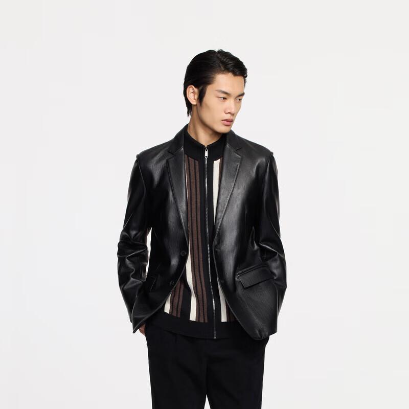 

K-Boxing Мужская деловая текстурированная куртка из овчины BPLE3312 M