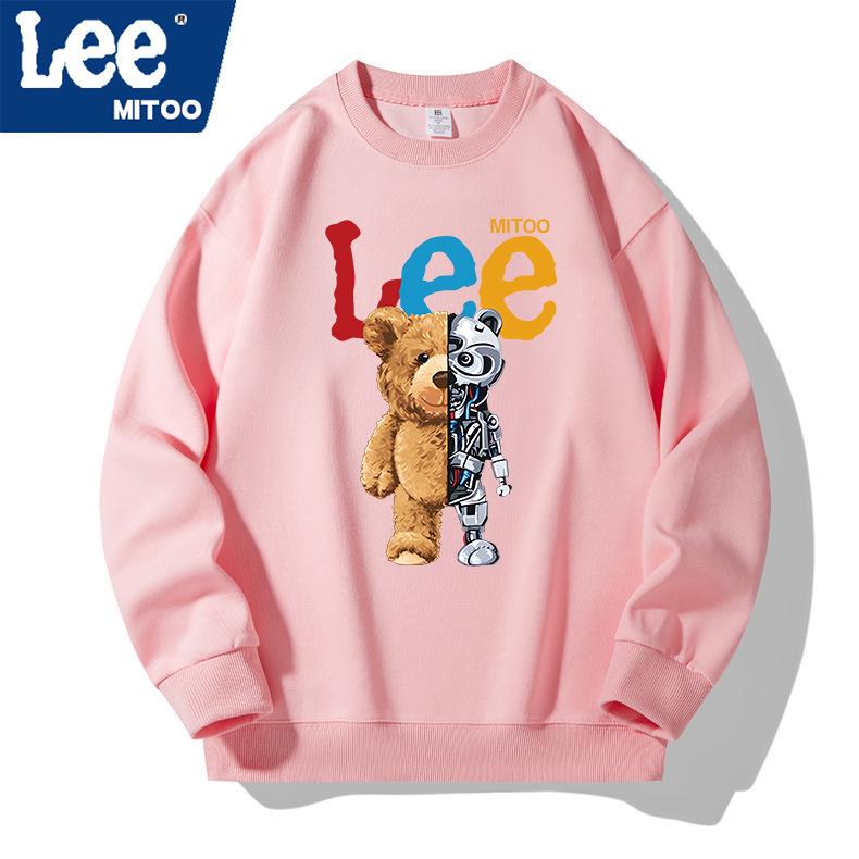 Lee Mitoo Co-Branded Unisex Light Luxury Fleece-Lined Casual Sweatshirt AutumnWinter 2025 Collection M Height 165-175cm Weight 50-60kg 2969₽