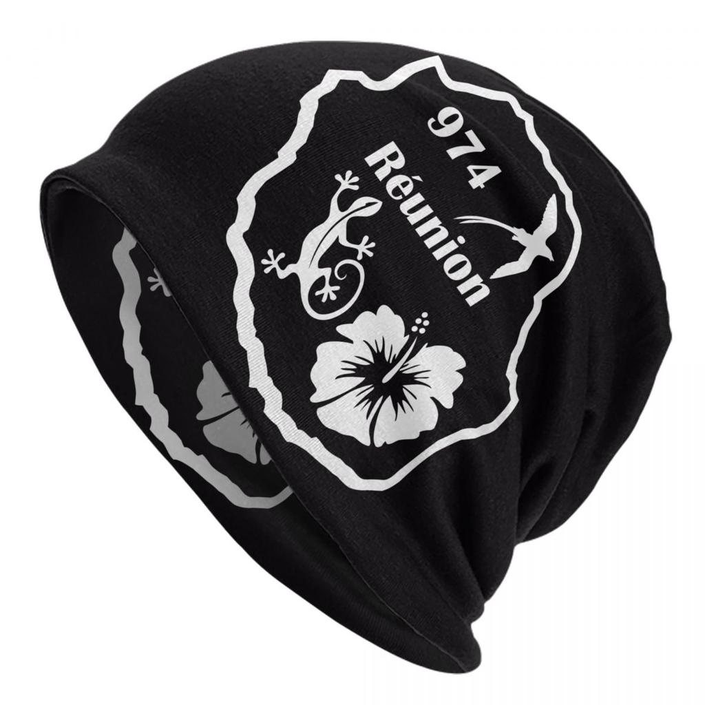974 Reunion Island Logo Skullies Beanies Caps Unisex Winter Knitting Hat Hip Hop Reunionese Proud Bonnet Hats Outdoor Ski Cap