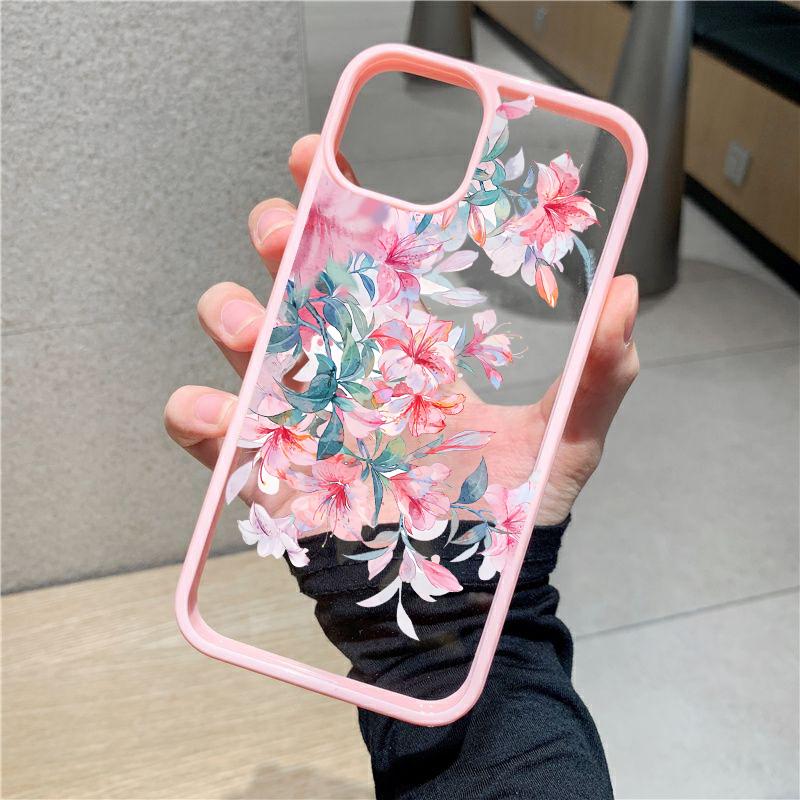 Flower Tulip Printing Phone Case for IPhone 15 Pro Max 11 12 13 14 8 7 Plus SE 2020 X XR XS Shockproof Bumper Cover