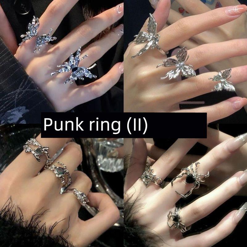 Butterfly Bestie Ring Female Student Party Accessible Luxury Fancy Special-Interest Design Exaggerated and Personalized Ornament Index Finger Ring