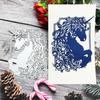 Horse Cutting Dies Carbon Steel Embossing Die Cuts Decorative Stencil for Gift Card Making DIY Scrapbooking Photo Albums