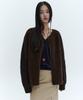 CITYBREEZE Alpaca Mix Zip-Up Knit_Brown