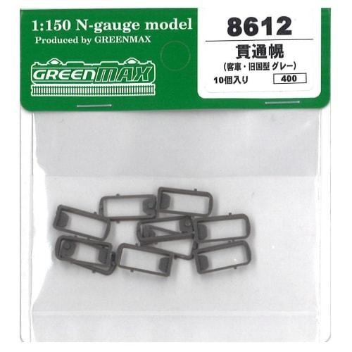 

N gauge 8612 through roof (passenger car, old national type, gray)