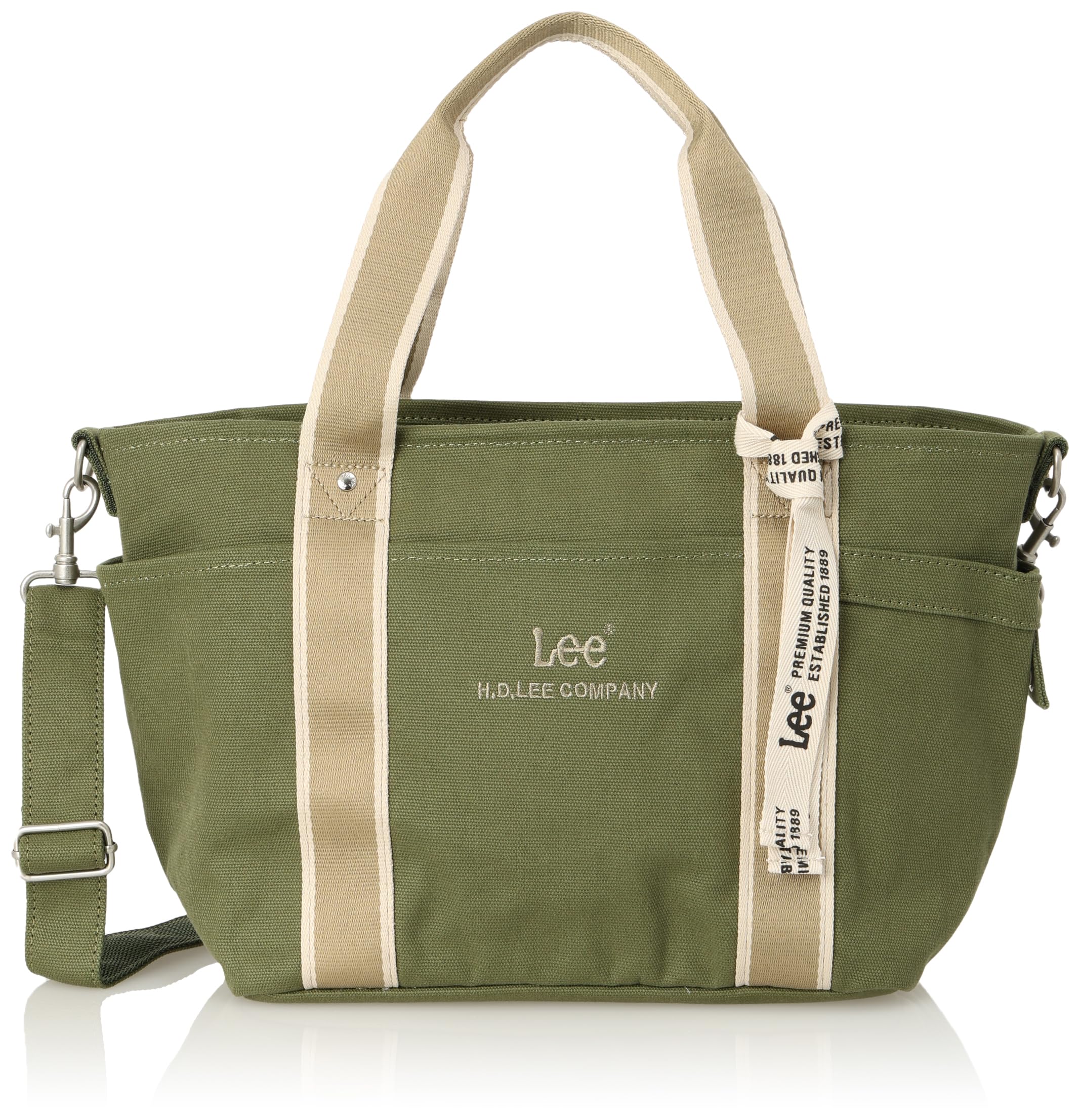 

Lee Arcana Cotton Tote Shoulder Bag, Lightweight, Multifunctional, Large Capacity, Khaki, 320-1304
