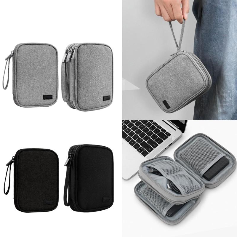 Convenient Hard Disk Storage Sleeve Hard Drive Holder Power Banks Organizer Bag Earphone Case for Business Professionals