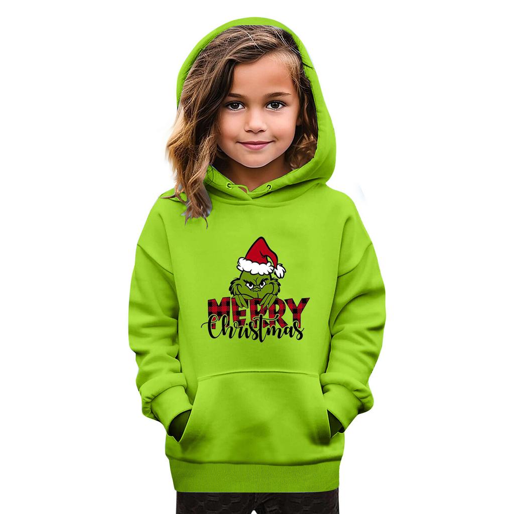 Sweatshirts For Teen Girls Hoodies Long Sleeve Drawstring Pullover Cute Oversized Hoodie Christmas Day