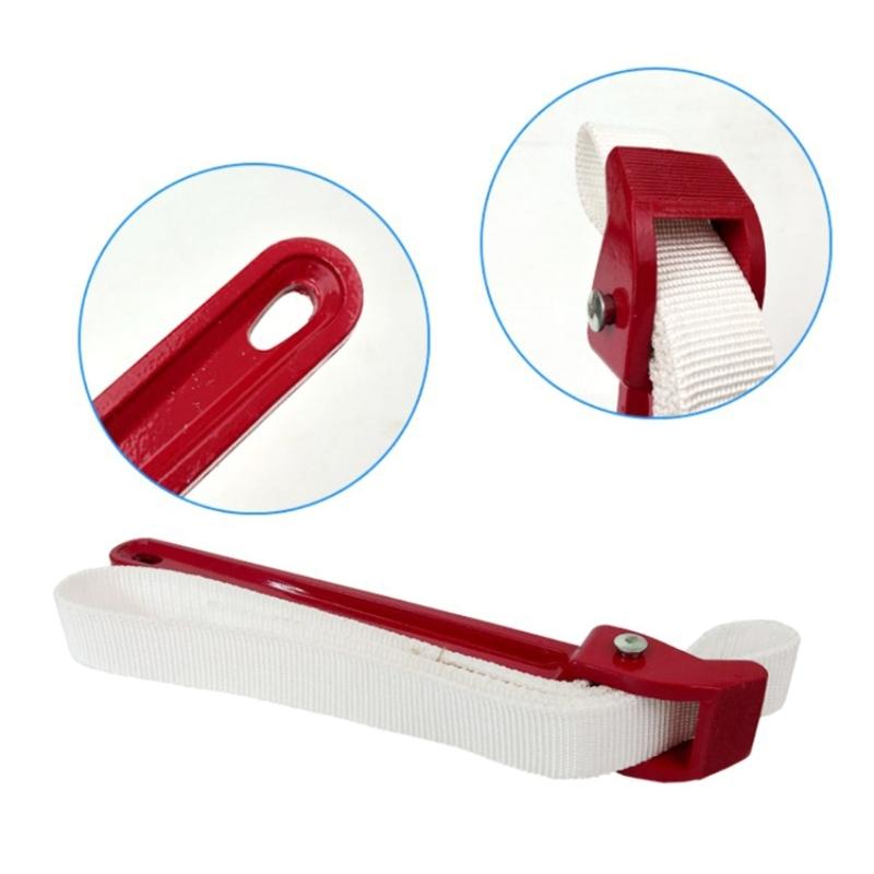 12in Oil Filter Handle Strap Wrench Tool Strap Nylon Belt Aluminium-Handle