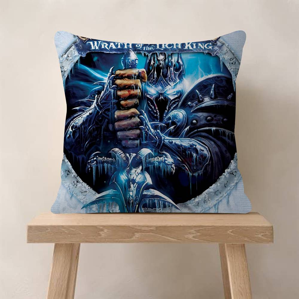 

Game Wworld Of WWarcraftS Pillowcase Toon Gift Cushion Cover Bedroom Home Sofa Chair Seat Decor Pillow Case 30x30 cm