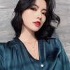 C105 Korean Minimalist Ginkgo Necklace High-End Light Luxury Fan-Shaped Full Diamond Niche Socialite Style Choker Collarbone Chain