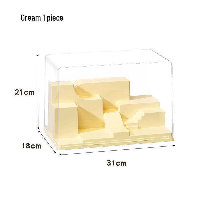 

Star Figure Display Cabinet: Transparent, Dustproof Acrylic Storage Rack for Pop Mart Figures Includes Fixed Traceless Stickers