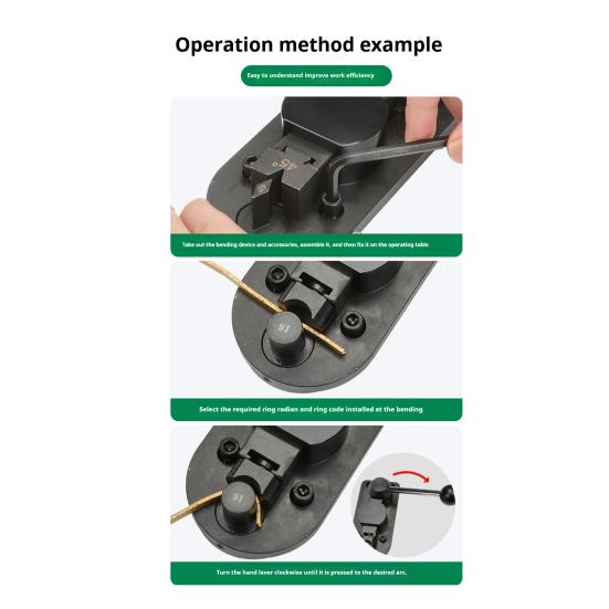Metalltråd Bøyejigg Sett med Justerbare Matriser Enkel å Bruke Flerbruks Ringbøyer