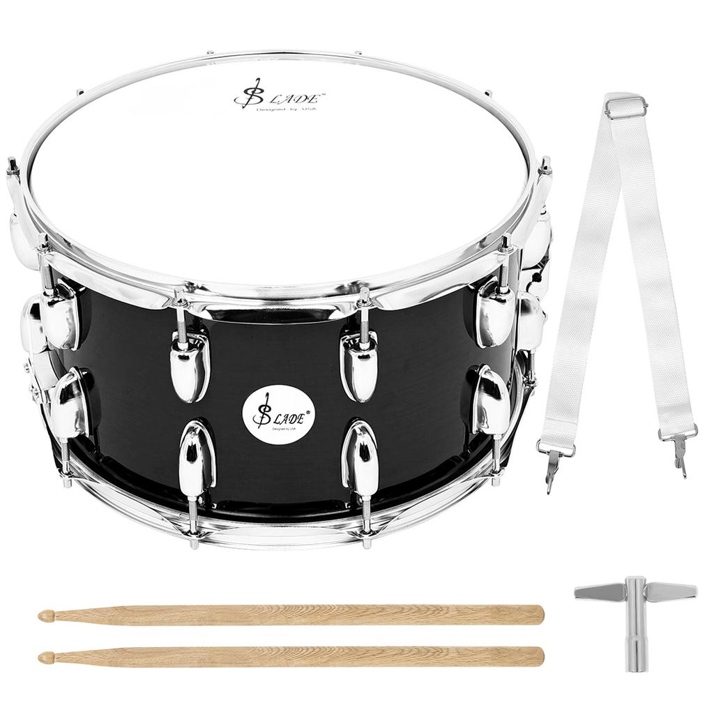 SLADE Snare Drum Set 14x8 Inch Percussion Instrument Drum Set with Drumsticks Shoulder Strap Drum Key for Students Beginner