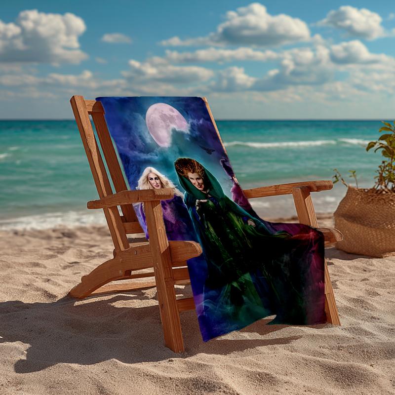 Hocus Pocus Fashion Beach Towel: Ideal for Summer Adventures Soft, Absorbent and Quick Drying Suitable for Swimming and Bathing